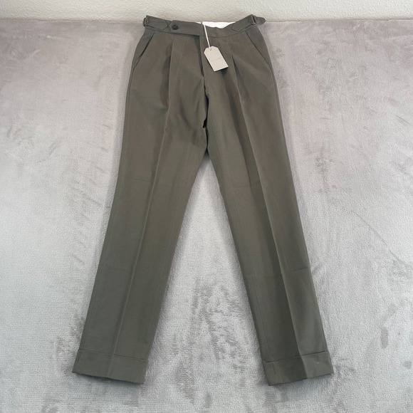 Natalino Single Pleat Brushed Cotton Trousers Men 28x32...